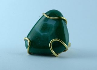 Anello agata verde