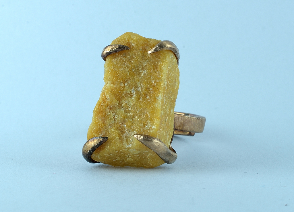 Anello diaspro giallo